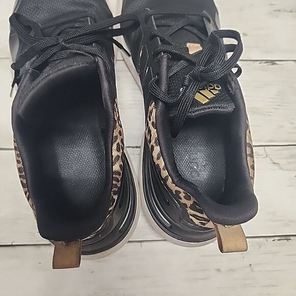adidas RapidaSport Leopard Print Running Shoe Black Gold Metallic Women’s Size 6 - Picture 9 of 9